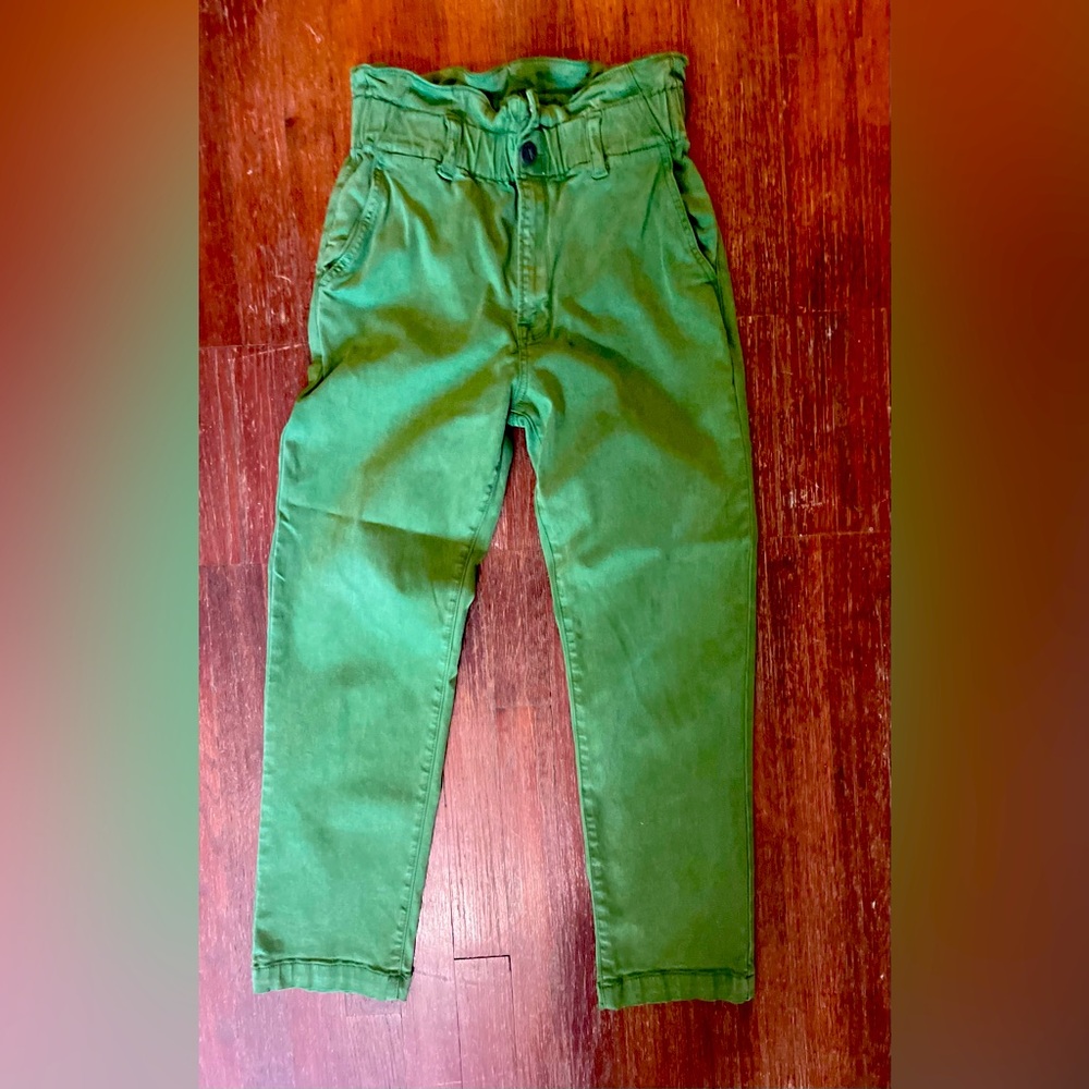 Kut From The Kloth Rachael High Rise Paper Bag Waist - Size 6 - Grass color - Picture 6 of 12